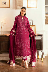 Qalamkar Luxury Lawn Eid Edit SB-02 Sameen