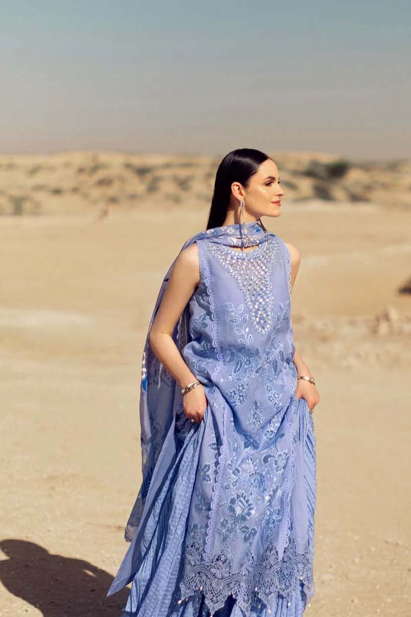 NOOR BY SAADIA ASAD - EID HANDWORK LASERKARI LAWN D4