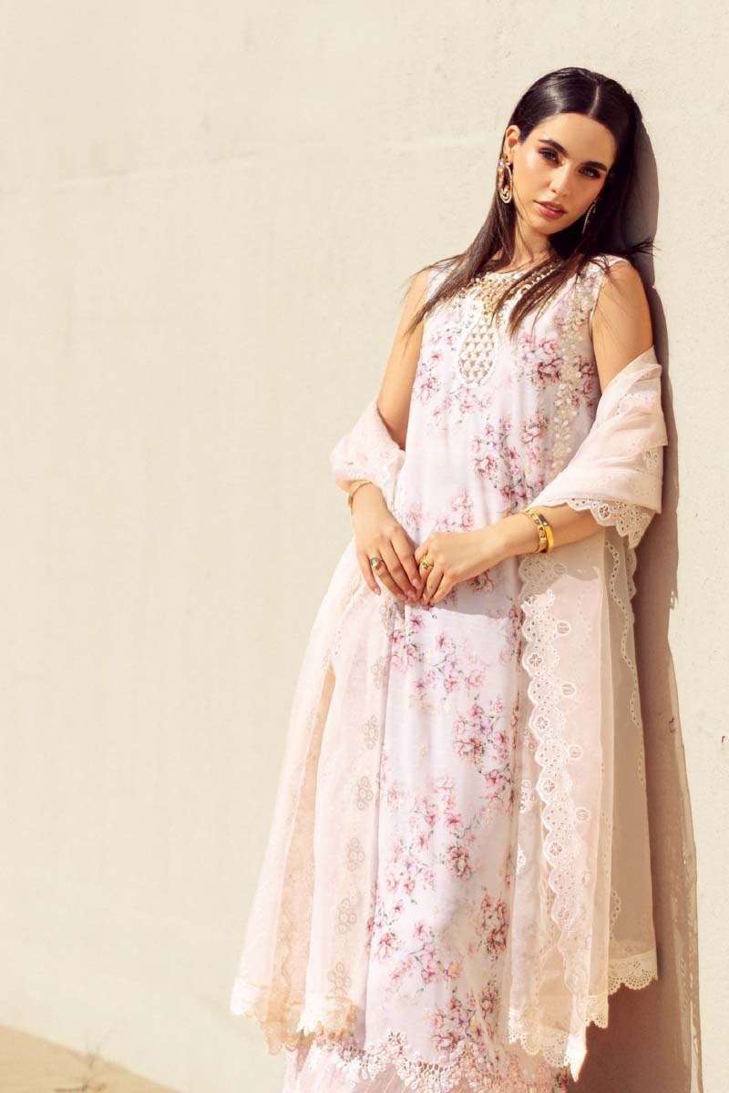 NOOR BY SAADIA ASAD - EID HANDWORK LASERKARI LAWN D5