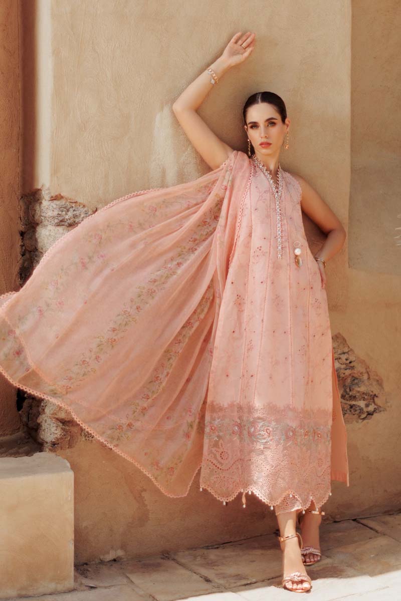 NOOR BY SAADIA ASAD - EID HANDWORK LASERKARI LAWN D10