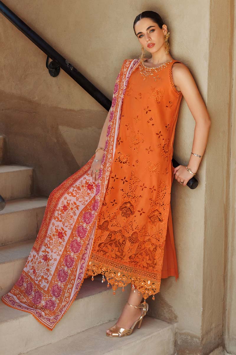 NOOR BY SAADIA ASAD - EID HANDWORK LASERKARI LAWN D11