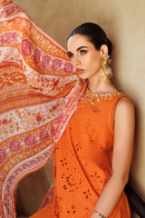 NOOR BY SAADIA ASAD - EID HANDWORK LASERKARI LAWN D11