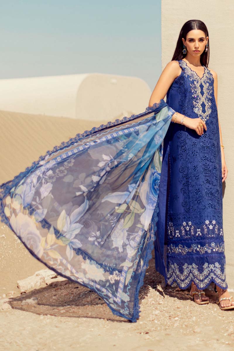 NOOR BY SAADIA ASAD - EID HANDWORK LASERKARI LAWN D12