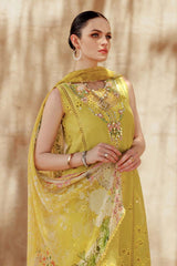 NOOR BY SAADIA ASAD - EID HANDWORK LASERKARI LAWN D1