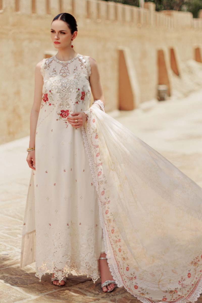 NOOR BY SAADIA ASAD - EID HANDWORK LASERKARI LAWN D9