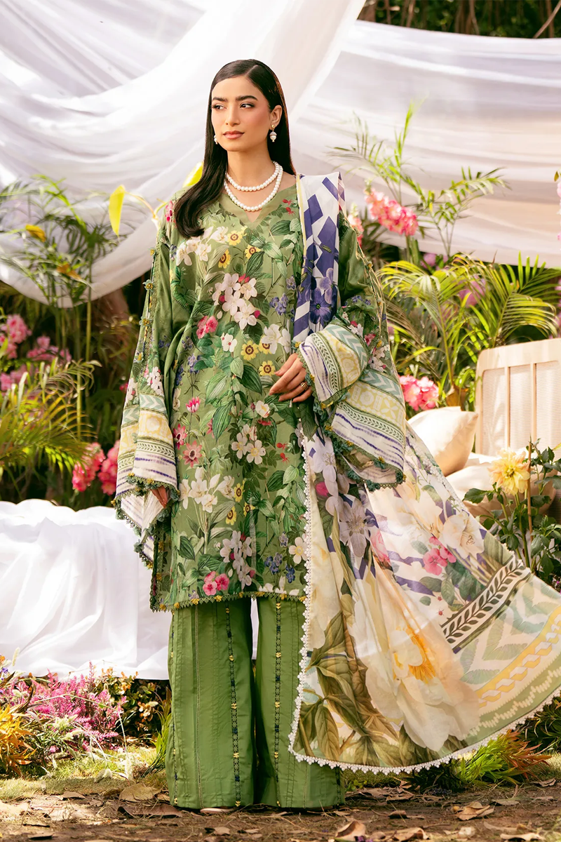 ELAF PREMIUM PRINTS LAWN COLLECTION '25Green Eden EPS-1B