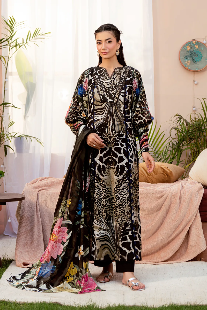 ELAF PREMIUM PRINTS LAWN COLLECTION '25Noir Essence EPS-4B