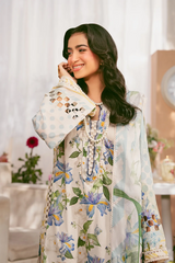 ELAF PREMIUM PRINTS LAWN COLLECTION '25Ivory Petals EPS-6A