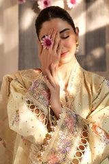 Maryam Hussain Luxury Lawn' 25 Lemon Garden
