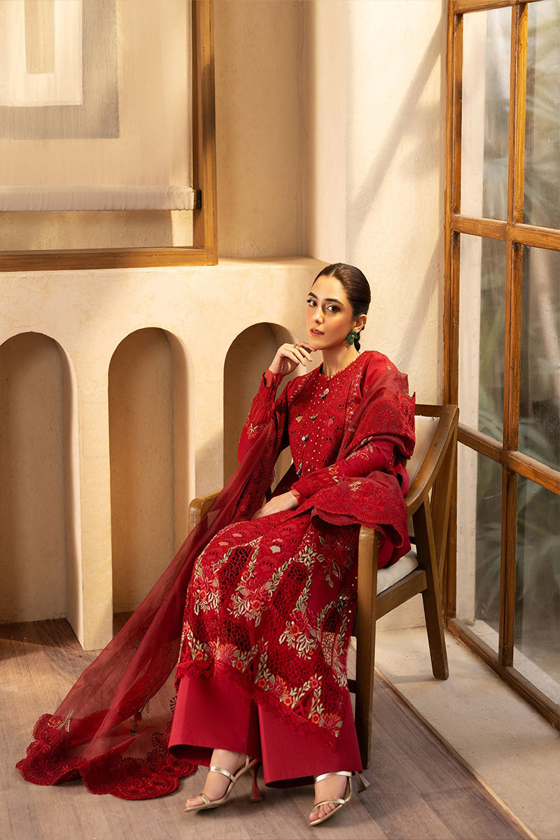 Maryam Hussain Luxury Lawn' 25 Berry