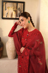 Maryam Hussain Luxury Lawn' 25 Berry