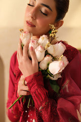 Maryam Hussain Luxury Lawn' 25 Berry