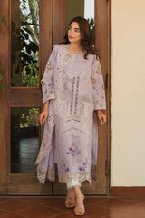 Manara Unstitched 3 Piece Luxury Emb Lawn Collection'2024 ML-04 LILIA