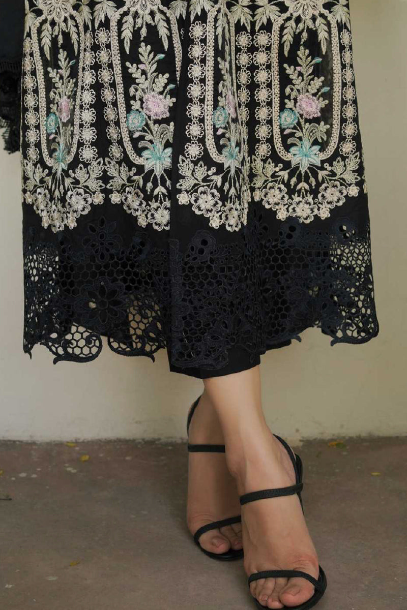 Manara Unstitched 3 Piece Luxury Emb Lawn Collection'2024 ML-07 PEARL