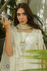 Manara Unstitched 3 Piece Luxury Emb Lawn Collection'2024 ML-09 MOTIA