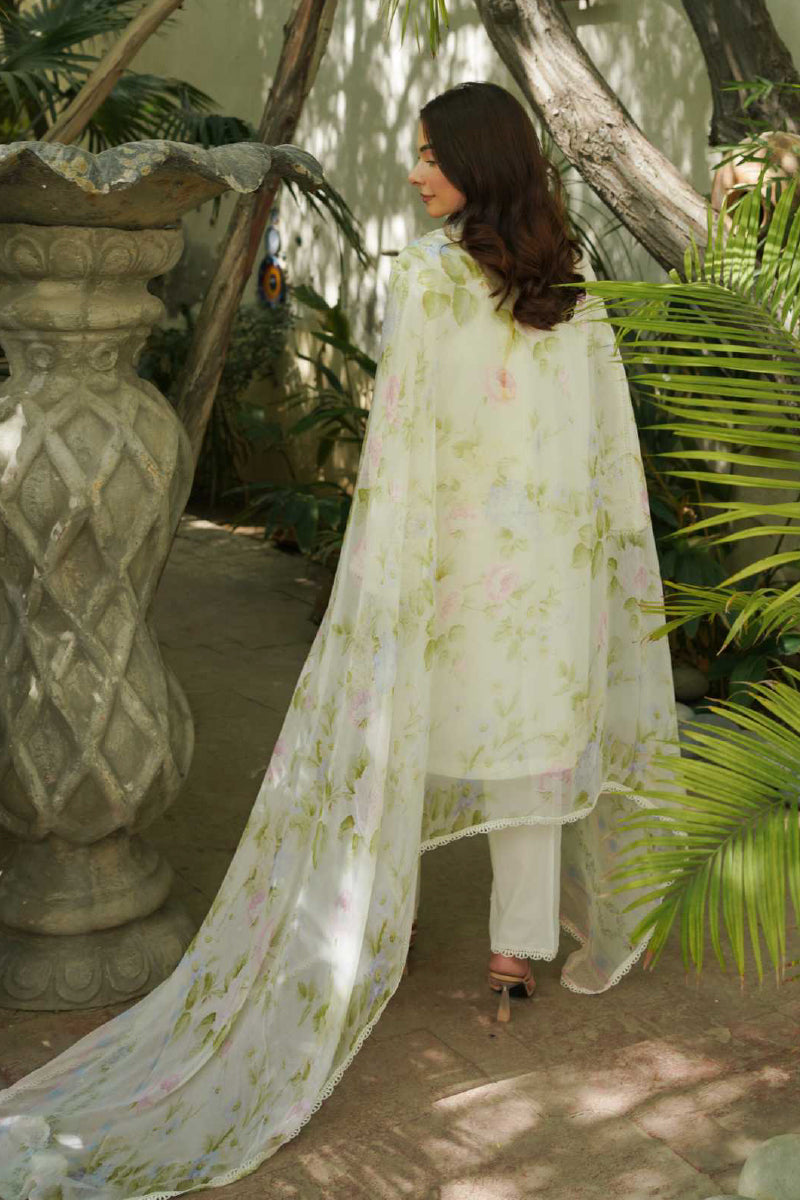 Manara Unstitched 3 Piece Luxury Emb Lawn Collection'2024 ML-09 MOTIA