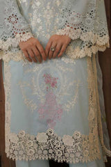 Manara Unstitched 3 Piece Luxury Emb Lawn Collection'2024 ML-10 PARISHAY