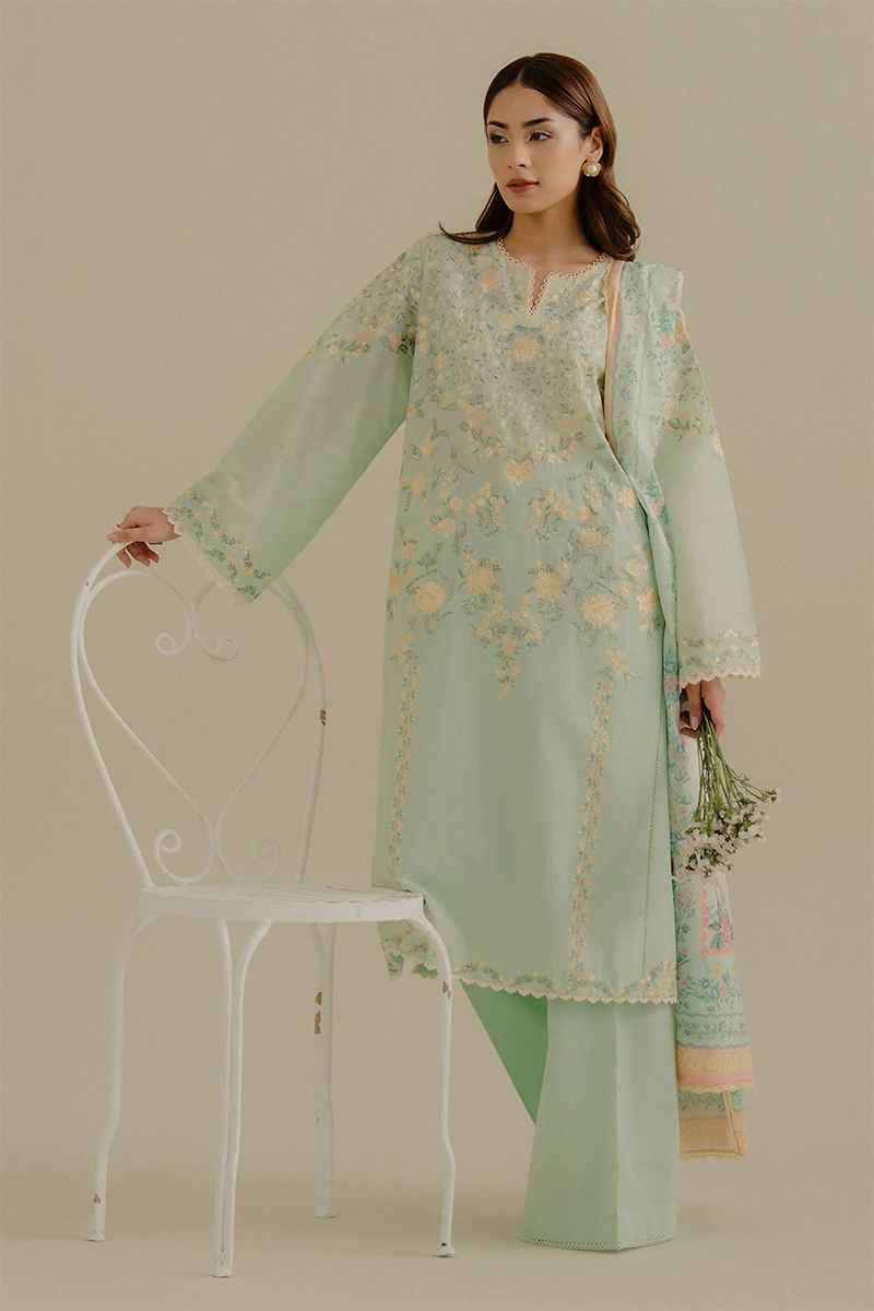 COCO ZARA SHAHJAHAN- LAWN DROP II - 2025 VELIN-7A